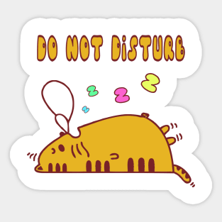 "Do Not Disturb" Sleeping Cat Sticker